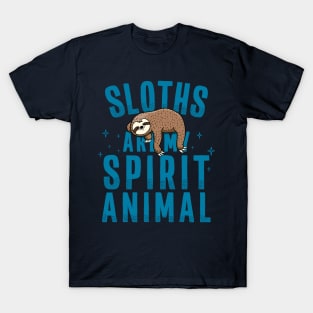 Sloths are my Spirit Animal Napping Sloth T-Shirt